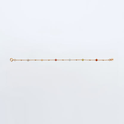 Estelle Dainty Colorful Multi-Gemstone Beaded Bracelet 14K Gold Filled